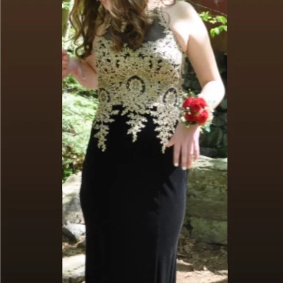 Dresses | Cute Black And Gold Dress | Poshmark